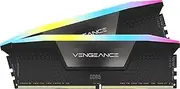 CORSAIR Vengeance RGB DDR5 32GB (2x16GB) DDR5 7200 (PC5-57600) C34 1.45V Intel XMP UDIMM Memory Kit - Black