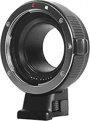 CM-EF-EOSM Lens Mount Adapter Electronic AF Mount Adapter with is Function for EF/EF-S Lens to Fit for EOS M1 M2 M3 M5 M6 M10 Camera Body Black One Size