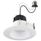 Satco S11844 7W =45W 4 Inch Deep Baffle CCT-Selectable Recessed LED Downlight