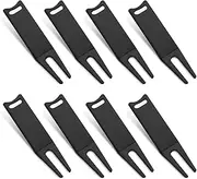 8 Pcs Metal Bending Golf Divot Repair Tool Portable Golf Green Divot Fork Metal Golf Divot Tools Curved Spit Golf Green Accessories for Men Women Golf Lovers Fairway Repairing