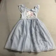 Cat & Jack Girls Light Blue Unicorn Dress Organza Sparkly Size Medium NWT