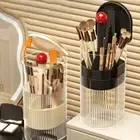 Automatic Lifting Makeup Brushes Holder with Lid Lipstick Eyebrow Pen Holder