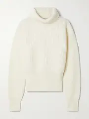 [Moncler] Moncler - Ribbed Wool Turtleneck Sweater - White - small small White