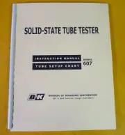 new B&K 607 Tube Tester SETUP DATA Chart Book & Manual
