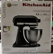 KitchenAid Classic Series 4.5 Quart Tilt-Head Stand Mixer K45SSOB, Onyx Black