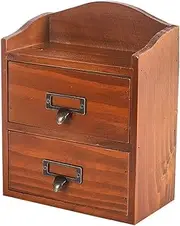 Cabilock Versatile Stationery Storage Container Wooden Drawer Storage Box Makeup Organizers Desktop Drawer Organiser