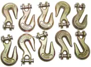 10pcs 3/8" Clevis Chain Grab Hook Wrecker Tow Chain Truck Trailer Chain Link Tie