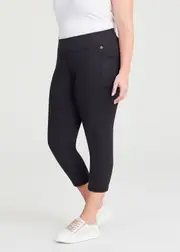 [Taking Shape] Taking Shape Active Mesh Pocket Legging Size 26 in Black - Plus Size Women's Clothing Black
