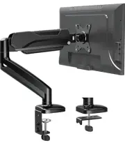 MOUNTUP Single Monitor Desk Computer Mount, Adjustable Gas Spring Arm-32in-BLK