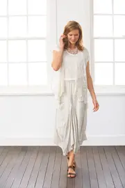 Linen Jersey Knit Top--HAM-97333