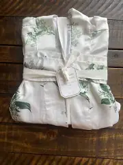 Pottery Barn White Monique Lhuillier Lily Of The Valley Robe Medium/large New
