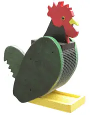 The Woodpecker Family Amish Handcrafted Bird Feeder - ROOSTER
