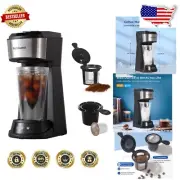 Portable Single Serve Coffee Maker with Removable Drip Tray - Fits Travel Mugs