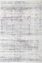 Cordelia Kost Distressed Vintage Grey & Multi Rug