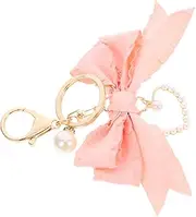 [LIFKOME] Bow Keychain Bag Pendant Cute Keychain Creative Keyring Keychain Metal Aesthetic Keychain Backpack Pendant Faux Key Ring Key Chain Pendant Key Chain for Car Keys Women Key Rings