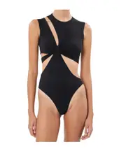 Hollow one-piece swimsuit 00 black