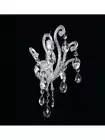 Wall Light With Beads Crystal And Leaf Silver