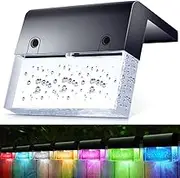 SUNFACESolar Deck Lights Fence Post Lights Outdoor Lighting Garden Decorative - Permanent On All Night (6Pack)