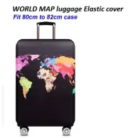 Elastic Polyester luggage cover for 80cm to 82cm World Map