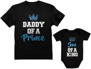 [Tstars] King & Prince Father Son Matching Shirts Fathers Day Dad and Baby Outfits