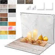 Photography Background Boards Set 30x40cm for Small Product Photography Photo Background Reflective Cardboard+ 10 Piece Double Sided Background Paper 20 Pattern (40x30 Background Board)