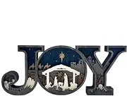 Joy Wooden Sign Decor,Holiday Letters Sign | Farmhouse Christmas Joy Letter Decorations for Table Mantel Shelf Home Tabletop