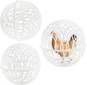 Chicken Pen - Chicken Cage | Chicken Coop and Run | Movable 3 Pieces Chicken Orb Ball Cage | Pet Chicken Cage | Ball Shaped Safe Walking Net | Chicken Hamster Ball Cage for Outdoor Farms Courtyard