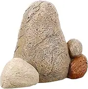 HEALEEP Simulation Stone Key Storage Holder Hiding Box Outdoor Garden Decoration Realistic Design Multi-Functional Key Storage Box Your Garden Patio