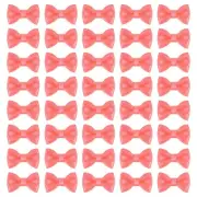100 Pcs Mini Ribbon Bow 0.8" Mini Fabric Ribbon Flower Bows, Red