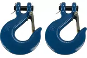 2x 3/8" Chain Slip Safety Latch Hook Clevis Rigging Tow Winch Trailer Grade 70