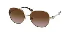 Coach Light Gold Frame Brown Gradient Lens HC7123 C3444 900513 NEW W TAG