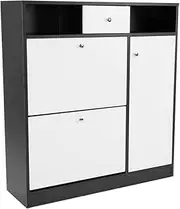 Sarantino Shoe Rack Cabinet Wooden Storage Organiser Shelf Cupboard Drawer
