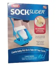 SOCK SLIDER As Seen On TV Aid Helper Easy On Easy Off Kit GENUINE Made in USA