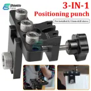 3 in 1 Woodworking Positioning Punching Locator Doweling Jig Drill Guide Tool
