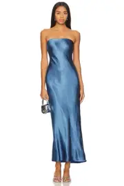 REVOLVE More To Come Emma Strapless Dress blue Size S NWT