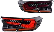 LED Tail Lights Assembly Compatible For Honda Accord 10th Gen 2018 2019 2020 Animation DRL Sequential Indicator