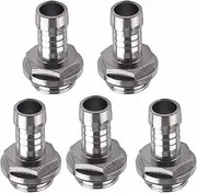 6 PCS PC Water Cooling Two Touch Fitting G1/4 Barb Connector Tube Stainless Steel Plastic Water Cooling Fitting for Water Blocks Radiators Pumps Reservoir (9mm)