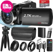 2.7K Video Camera Camcorder – UHD 48MP, Wifi, IR Night Vision, Vlogging Camera