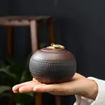 紫陶茶葉罐陶瓷迷你茶罐小號普洱密封茶葉盒茶葉包裝盒鐵盒醒茶罐