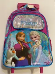 Disney Frozen Princess Elsa & Anna Cargo 16” Large Rolling Backpack Official