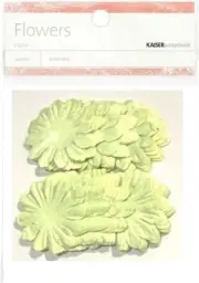 Paper Flowers, Lime, 50/pk, 3.5cm, scrapbook -Kaisercraft 823