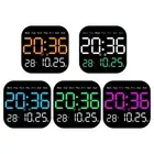 Living Room LED Wall Clock Room Desktop Clock Date Display Temperature Timing
