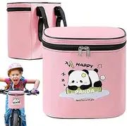 Front Bike Bag - Kids Bike Front Basket Pack,Multi-Pocket Waterproof Reflective Organizer for School Boys Outdoor Girls Scooter Travel Children