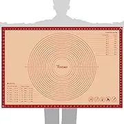 Extra Large Silicone Pastry Mat for Counter Rolling Dough,36x24 Inch,0.75mm Thick,Non Slip Silicone Baking Mat with Measurement (36 x 24 In)
