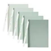 Plastic Folders with Full-Edge Swing Clip, 5 Pcs Presentation Folders, Green
