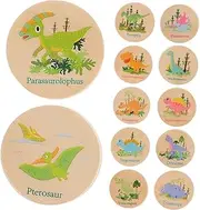 Vaguelly 24pcs Dinosaur Memory Matching Game for Educational Wooden for Preschool Learning Enhances and Observation Skills for Early Development