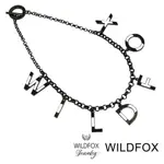 WILDFOX COUTURE 美國品牌 WILDFOX 字母白琺瑯黑色項鍊