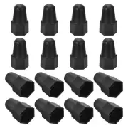 50pcs Black Hex Nut Bolt Cover, M16x24x52 Plastic Higher Dome Nut Protection Cap