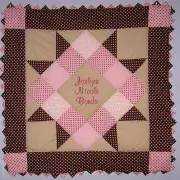 Personalized Pink & Brown Baby Girl Quilt Kit with Pattern