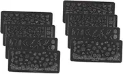 FRCOLOR 2sets Nail Charms Nail Metal Stamping Plates Stencils for Salon-grade Manicure 4pcs*2